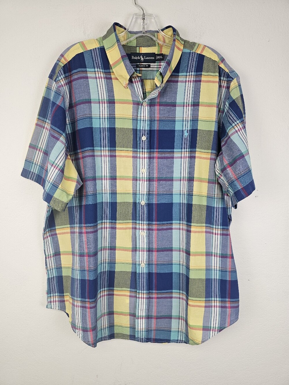 Ralph Lauren  Multicolor Plaid Shirt Madras Button Down Classic Fit  XXL Resort